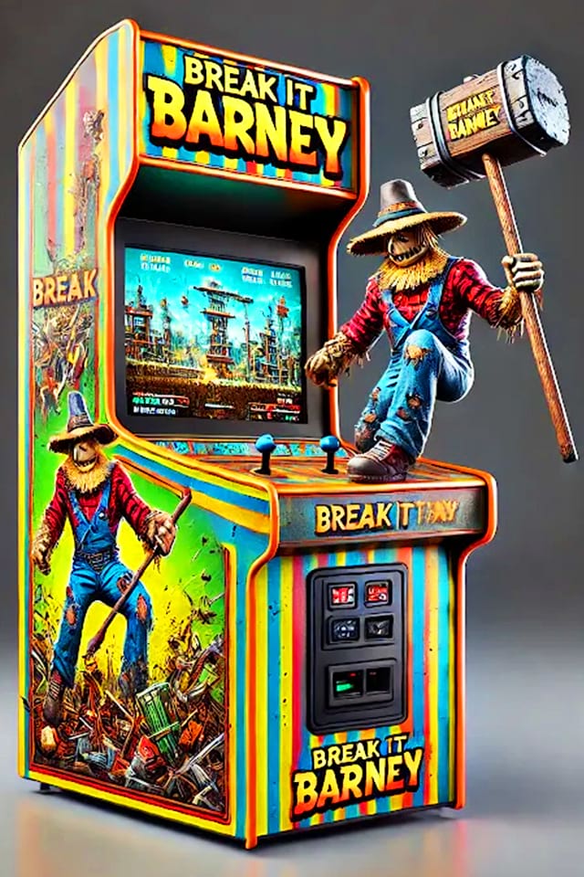 Break-It Barney Arcade Machine