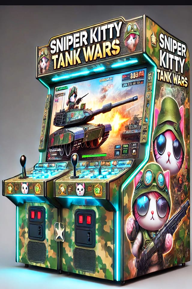 Sniper Kitty Tank Wars arcade machine