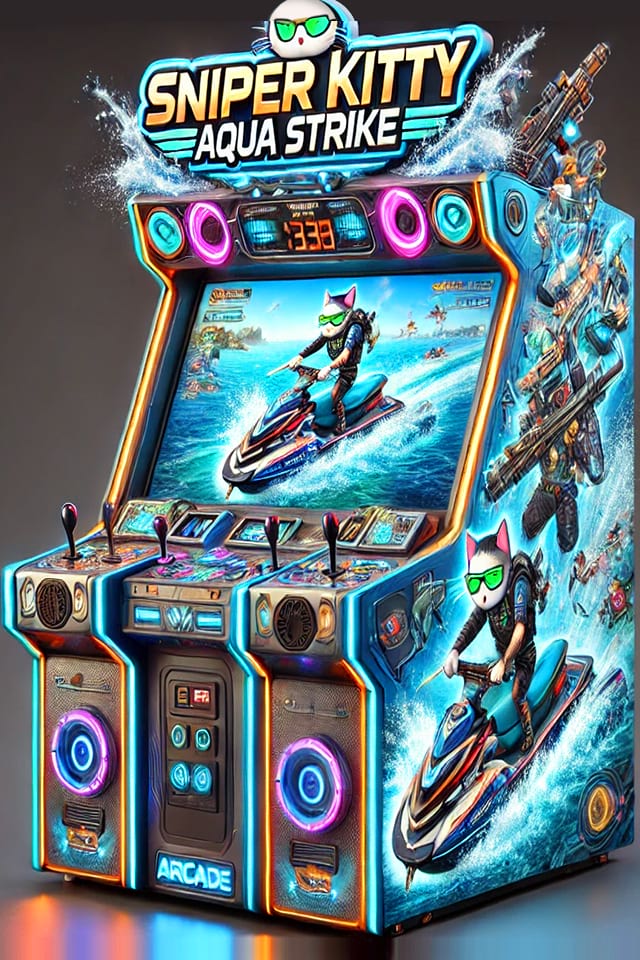 Sniper Kitty Aqua Strike arcade machine