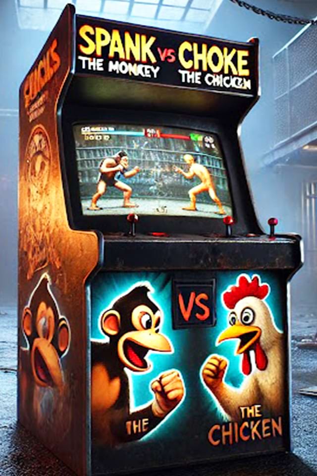 Spank VS Choke arcade machine